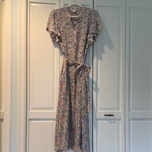 Shoshanna Floral Ruffle Sleeve Dress